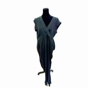 Madewell dark teal silk jumpsuit